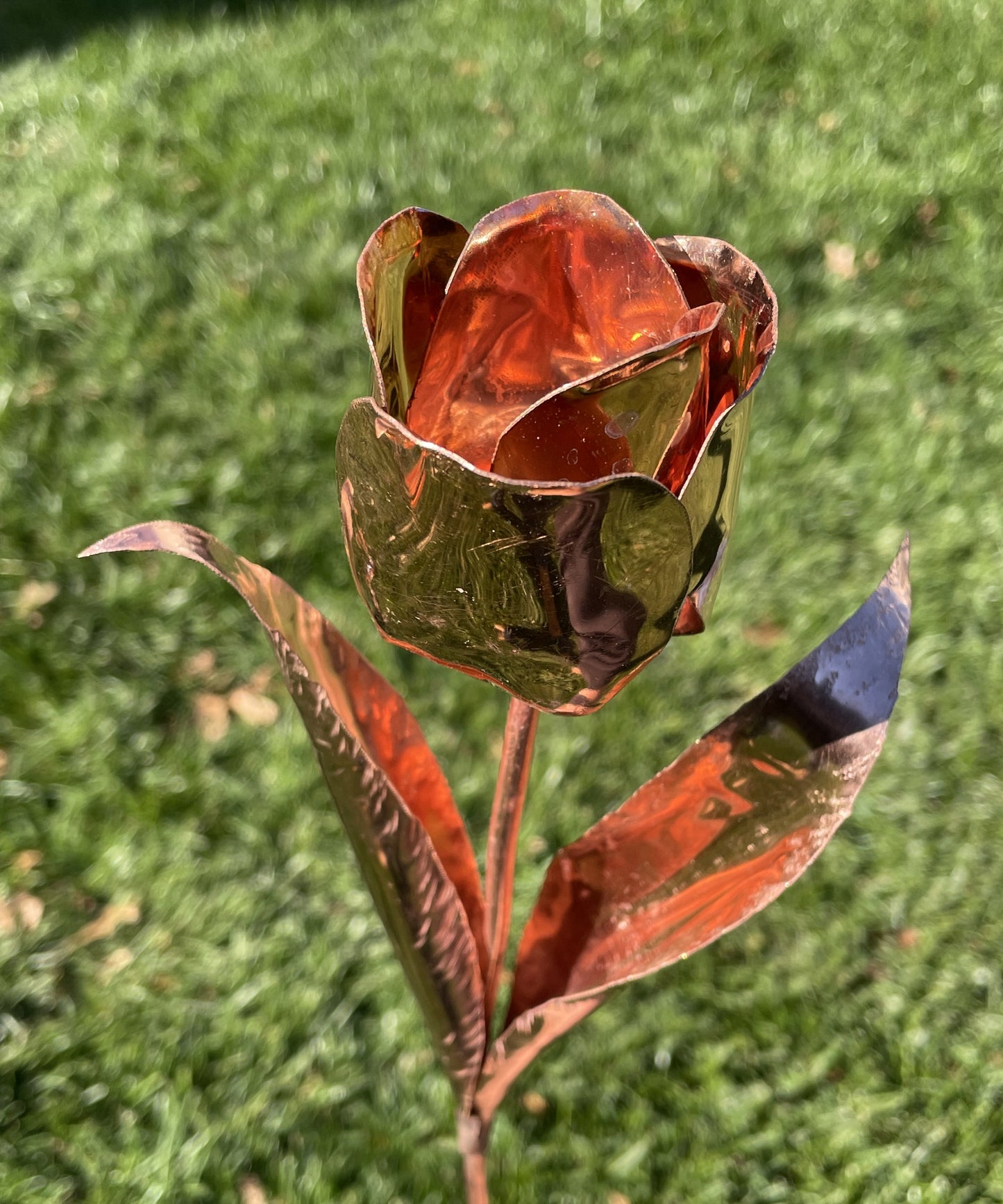 Handmade Copper Rose Flower | Metal Anniversary Gift | Eternal Rose for Home Décor & Romantic Gift