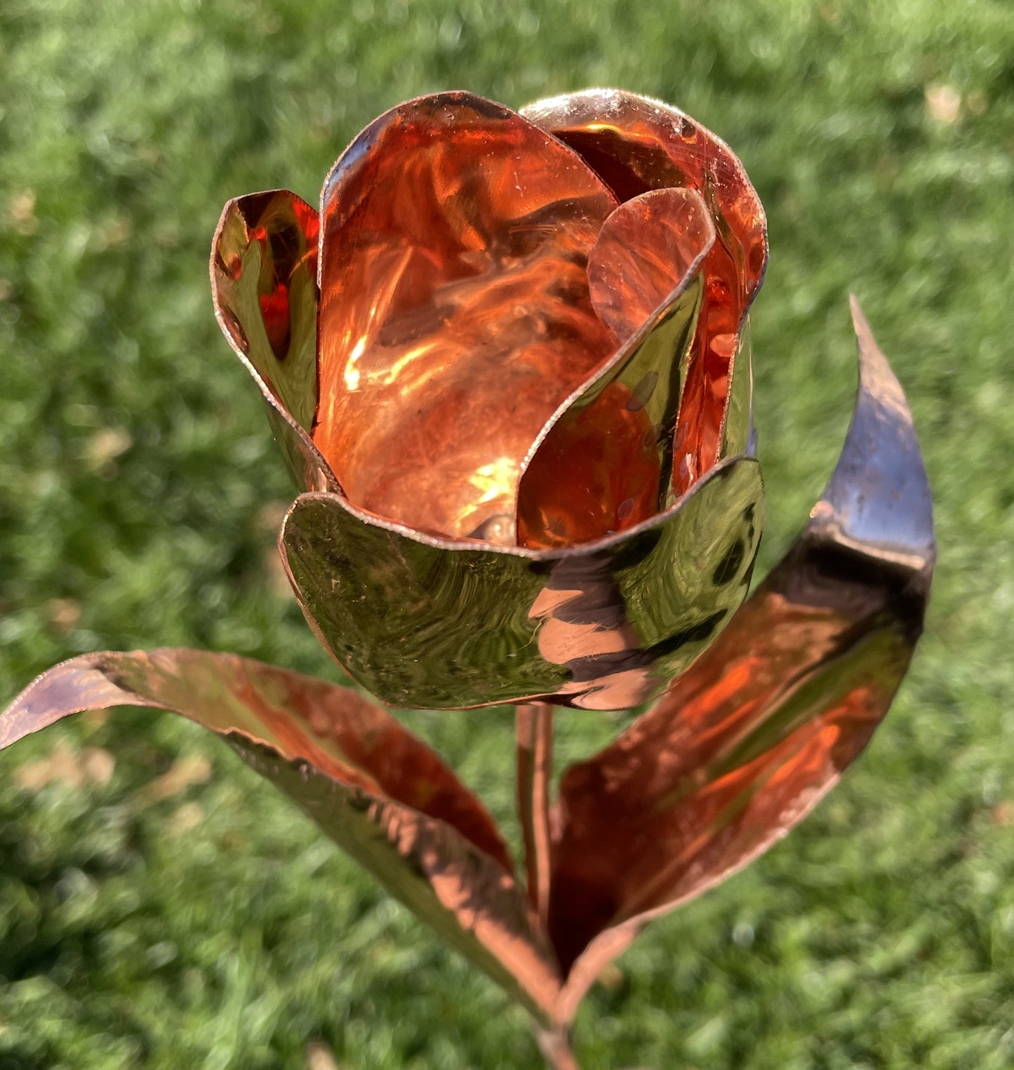 Handmade Copper Rose Flower | Metal Anniversary Gift | Eternal Rose for Home Décor & Romantic Gift
