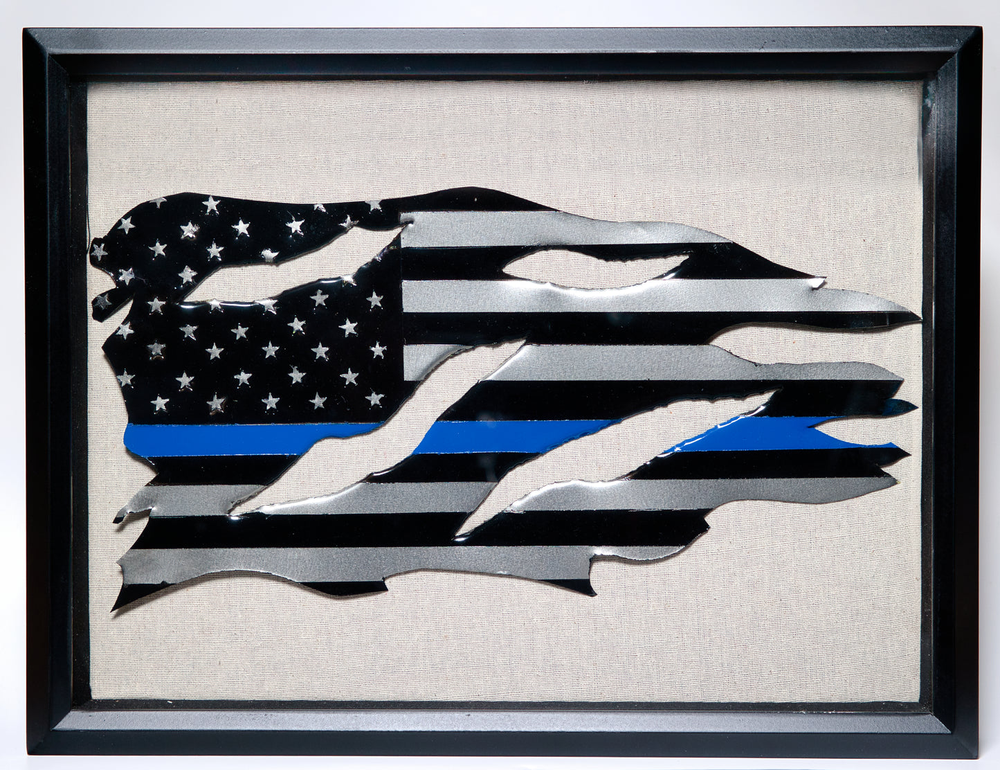 Distressed Blue Line American Flag