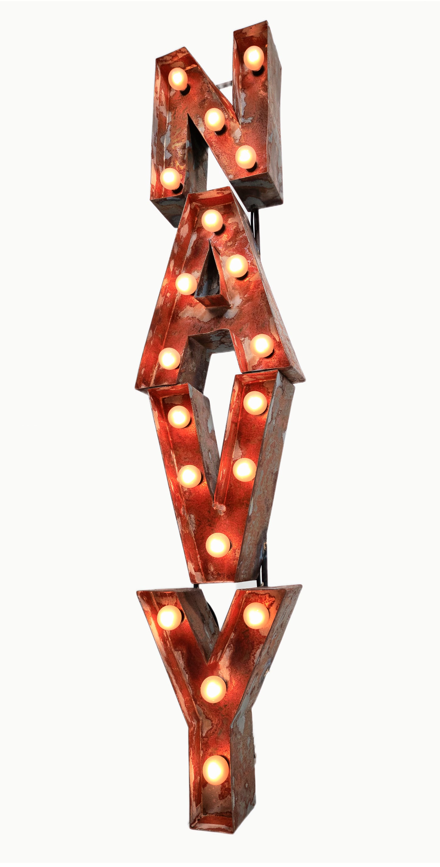 Distressed Lighted Veteran Signs