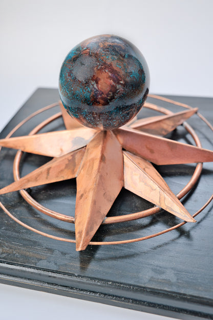 Handcrafted Copper Globe/Compass