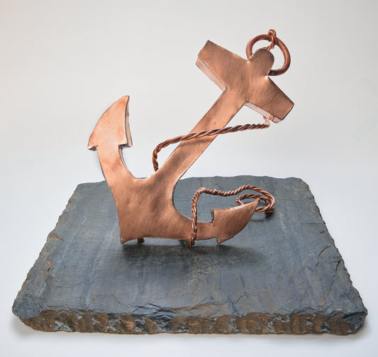 Copper Anchor Sculpture