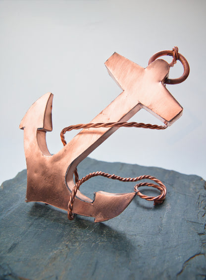 Copper Anchor Sculpture