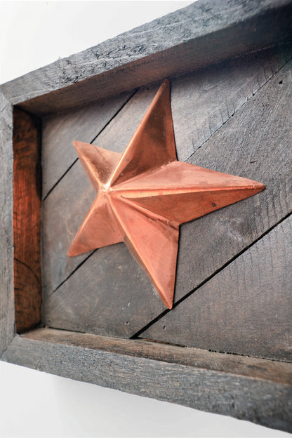 Framed Hand Crafted Copper Star