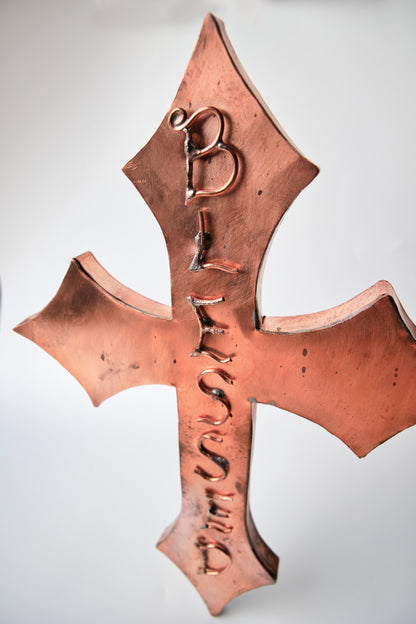 Copper Holy Cross - "Blessed"