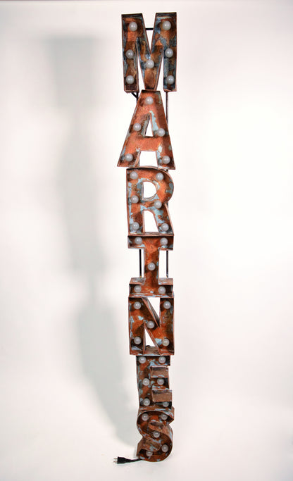 Distressed Lighted Veteran Signs