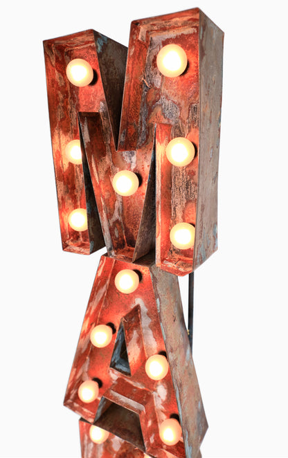 Distressed Lighted Veteran Signs