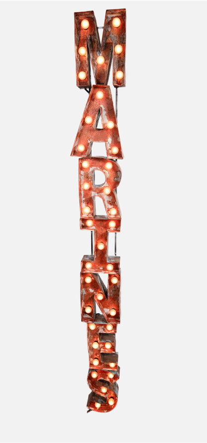 Distressed Lighted Veteran Signs