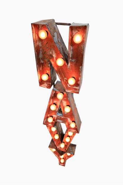 Distressed Lighted Veteran Signs