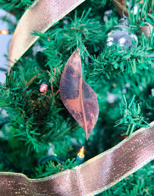 Curved Copper Christmas Ornament