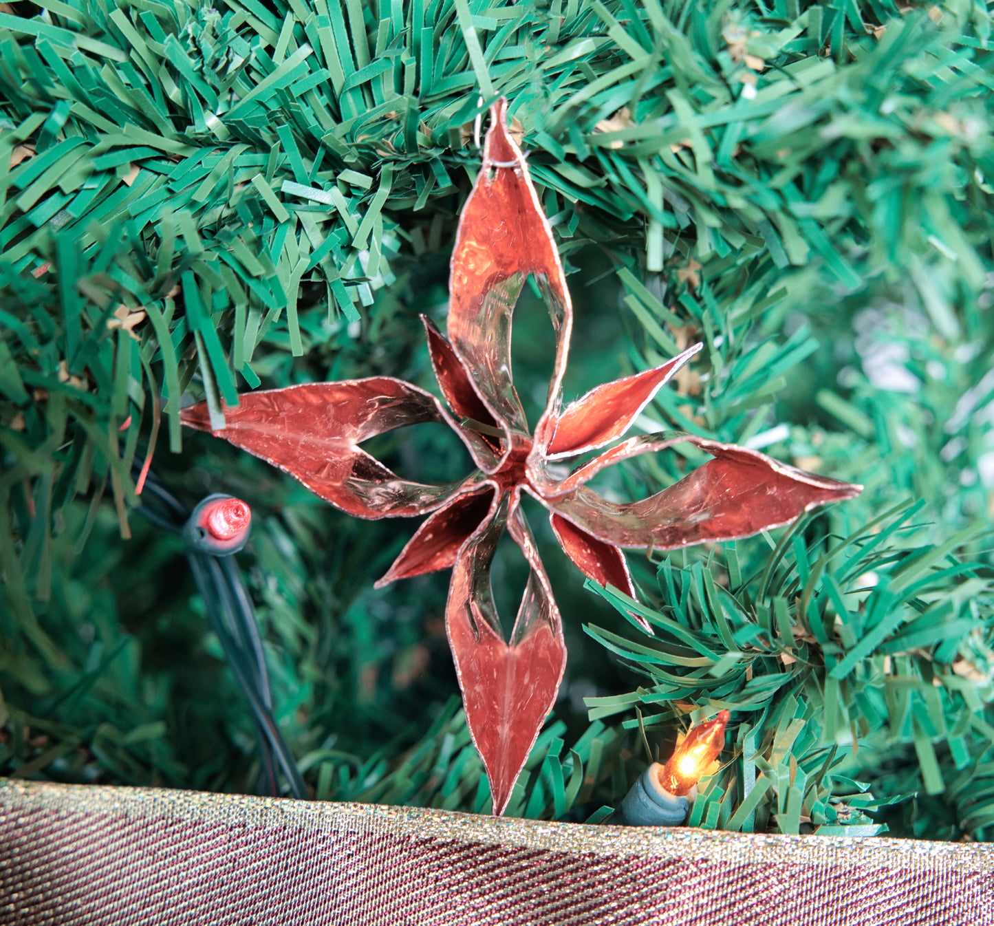 Copper 8 Point Star Ornament and Tree Topper