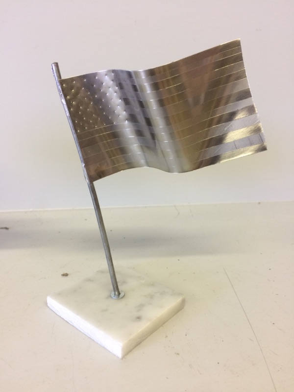 Stainless Steel American Flag Decor